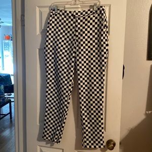 Hot Topic black and white checkerboard pants